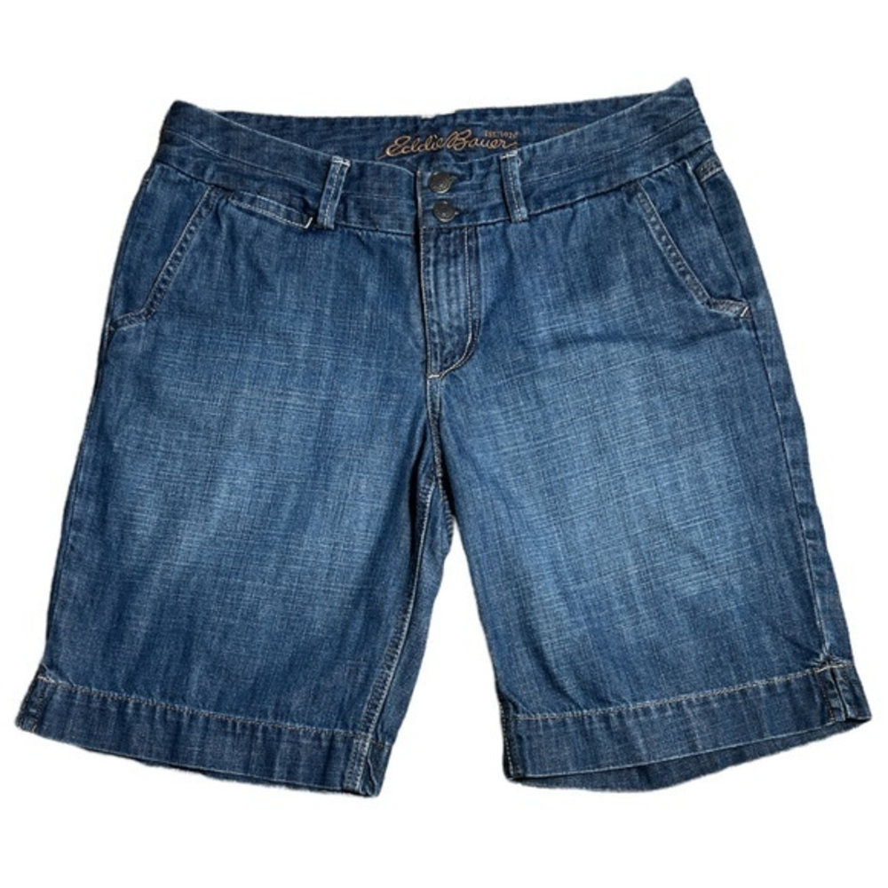 Eddie Bauer Curvy Bermuda‎ Jean Shorts Sz. 8